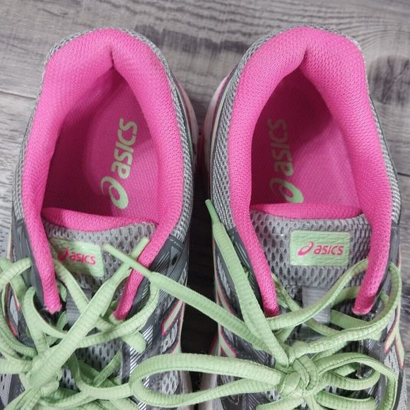 Asics Gel Venture 5 Running Shoes Women’s Size 8 T5H5N Gray Pink Green Sneakers - Picture 6 of 10